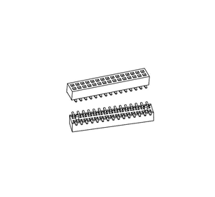 PH1.00*H2.0mm Female Header Double row SMT series